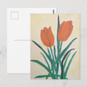 Carte Postale Tulipes orange (Devant / Derrière)