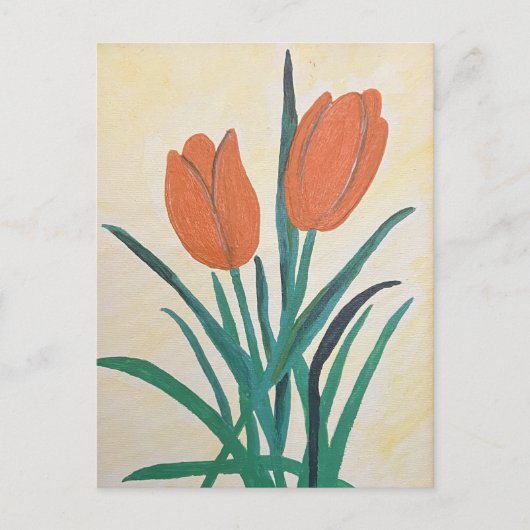 Carte Postale Tulipes orange (Devant)