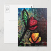 Carte Postale Tulipes Peintes (Devant / Derrière)