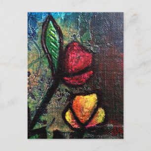 Carte Postale Tulipes Peintes