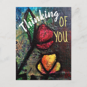 Carte Postale Tulipes peintes en pensant à vous