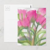 Carte Postale Tulipes roses (Devant / Derrière)