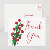 Carte Postale Tulipes rouges Fleurs de Merci Floral (Devant / Derrière)