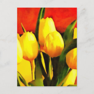 Carte Postale Tulipes (style peinture à l'huile)