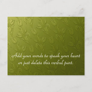 Carte postale Tulipes vertes