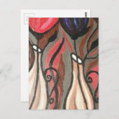 CARTE POSTALE TULIPS ABSTRAITS (Devant / Derrière)