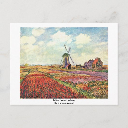 Carte Postale Tulips De Hollande Par Claude Monet (Devant)