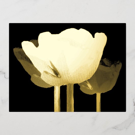 Carte postale Tulips Gold Foil Holiday (Recto)