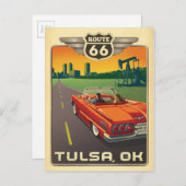 Carte Postale Tulsa, OK - Route 66 (Devant / Derrière)