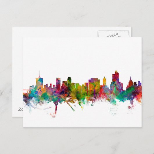 Carte Postale Tulsa Oklahoma Skyline (Devant / Derrière)