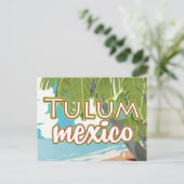 Carte Postale Tulum, affiche de voyage mexicaine (Debout devant)