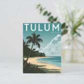 Carte Postale Tulum Beach, Mexique Vintage Retro (Debout devant)