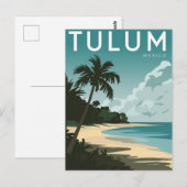 Carte Postale Tulum Beach, Mexique Vintage Retro (Devant / Derrière)