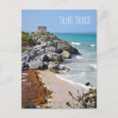Carte Postale Tulum Mayan Ruines Scène Mexique Voyage Souvenir (Devant)