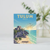 Carte Postale Tulum Mexico Watercolor (Debout devant)