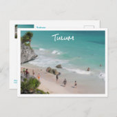 Carte Postale Tulum, Mexique/ belle plage (Devant / Derrière)