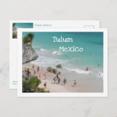 CARTE POSTALE/TULUM, MEXIQUE/RUINES AU-DESSUS DE L (Devant / Derrière)