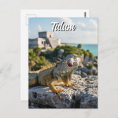Carte Postale Tulum Mexique Voyage Iguana (Devant / Derrière)