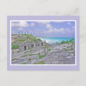 CARTE POSTALE TULUM/RUINES MAYENNES ANCIENNES/MER DES CARAÏBES (Devant)