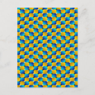 Carte Postale Tumbler #3 Optical Illusion Warping Blue/Yellow