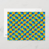 Carte Postale Tumbler #3 Optical Illusion Warping Blue/Yellow (Devant / Derrière)
