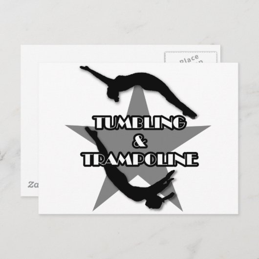 Carte Postale Tumbling et Trampoline (Devant / Derrière)