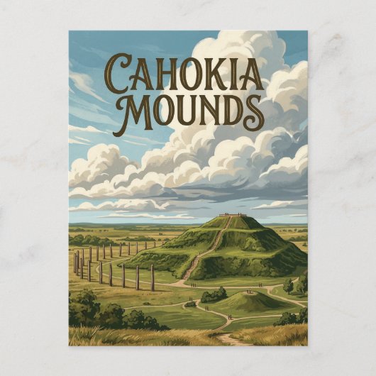 Carte Postale Tumulus de Cahokia (Devant)