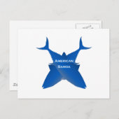 Carte Postale Tuna des Samoa américaines (bleu) (Devant / Derrière)
