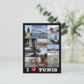 Carte Postale Tunis - J'aime - Tunisie - (Debout devant)