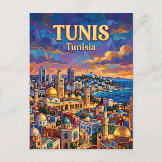 Carte Postale Tunis Skyline Tunisia (Devant)
