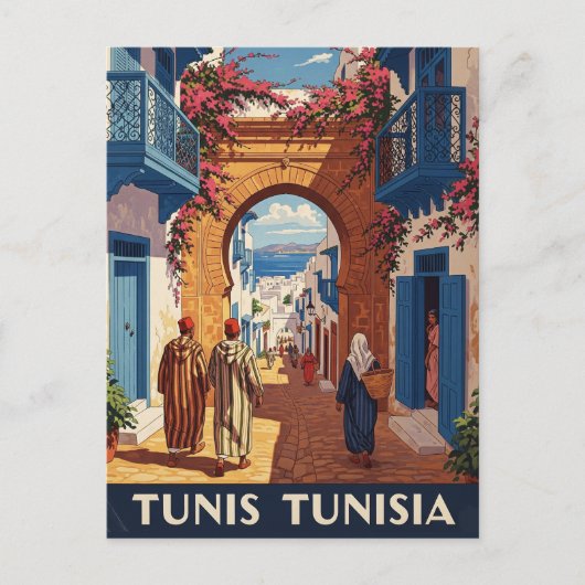 Carte postale Tunis Tunisie Travel Medina (Devant)