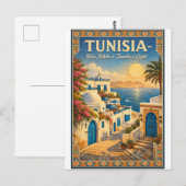 Carte Postale TUNISIA – Blue, White & Timeless Light (Devant / Derrière)