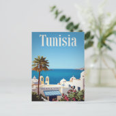 Carte Postale Tunisia Mediterranean Coast Retro (Debout devant)