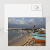 Carte Postale Tunisie, Cap Bon, Hammamet, front de mer, (Devant / Derrière)