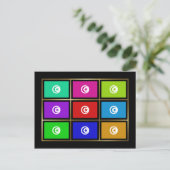 Carte postale Tunisie Multihue Flags (Debout devant)