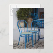 Carte Postale Tunisie, Sidi Bou Said, chaises de café (Devant / Derrière)