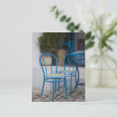 Carte Postale Tunisie, Sidi Bou Said, chaises de café (Debout devant)