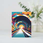 Carte Postale Tunnel Avec Graffiti Art (Debout devant)