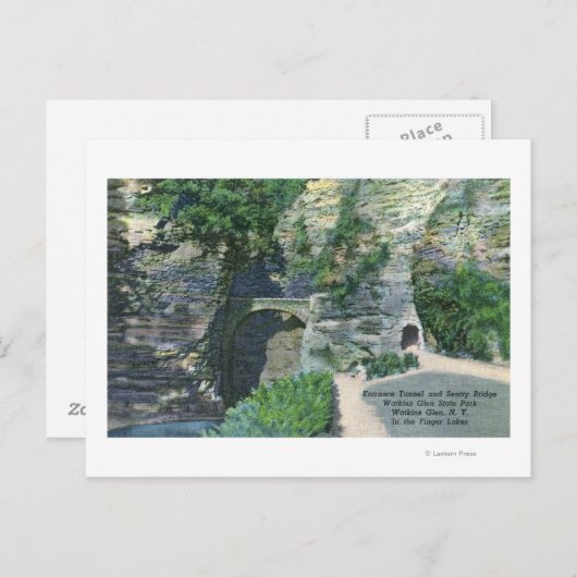 Carte Postale Tunnel d'entrée du parc national et pont Sentry (Devant / Derrière)