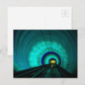 Carte Postale Tunnel ferroviaire bleu, Singapour (Devant / Derrière)