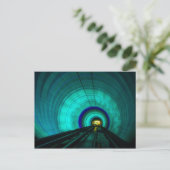 Carte Postale Tunnel ferroviaire bleu, Singapour (Debout devant)