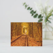 Carte Postale Tunnel ferroviaire de la forêt d'Ukraine Amour Pay (Debout devant)