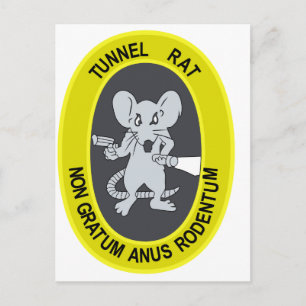 Carte Postale Tunnel Rat Non Gratum Rodentum
