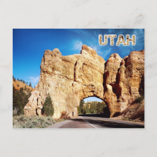 Carte Postale Tunnel routier, Red Canyon, Utah
