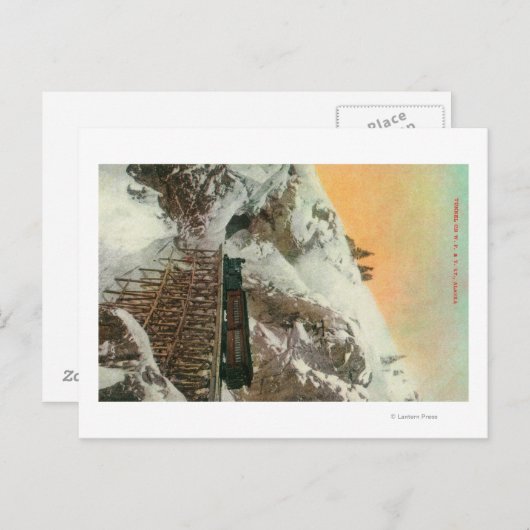 Carte Postale Tunnel sur Western Pacific et Yukon RR (Devant / Derrière)