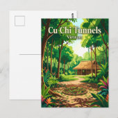 Carte Postale Tunnels de Cu Chi Vietnam (Devant / Derrière)