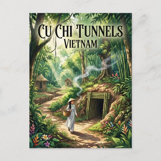 Carte Postale Tunnels de Cu Chi Vietnam (Devant)