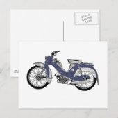 Carte Postale Tunturi à cyclomoteur rétro (Devant / Derrière)