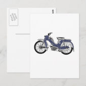 Carte Postale Tunturi à cyclomoteur rétro (Devant / Derrière)