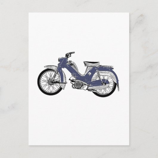 Carte Postale Tunturi à cyclomoteur rétro (Devant)